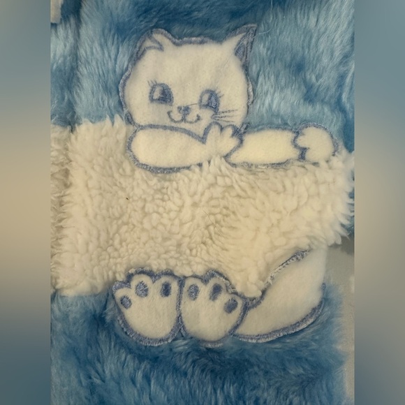 Vintage Claire Bell Blue One Piece Fleece zippered outerwear baby size 6-12mths - Picture 4 of 6